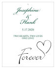 Forever Swirly Vertical Big Rectangle Wedding Hang Tag